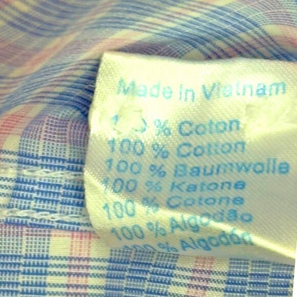 Twillory Non Iron Blue Plaid Safe Cotton Tailored Fit Dress Shirt - Picture 7 of 10